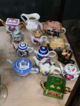 Collection of miniature novelty teapots