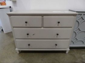 Grey painted chest of 2 over 2 drawers