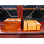 Georgian tea caddy plus a Victorian trinket box