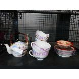 Cage containing Export oriental crockery