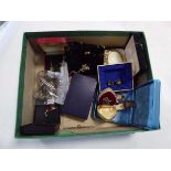 Box containing various jewellery items