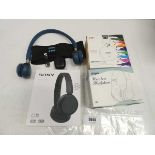 +VAT Sony WH-CH250 wireless headphones, Uliptz wireless headphone, New NIA-Q8 headphones, sleeping