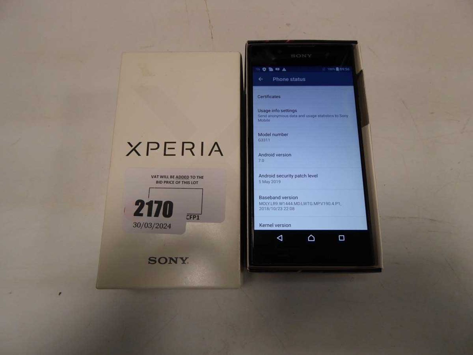 +VAT Sony Xperia L1 G3311 black mobile phone Si1308-8861