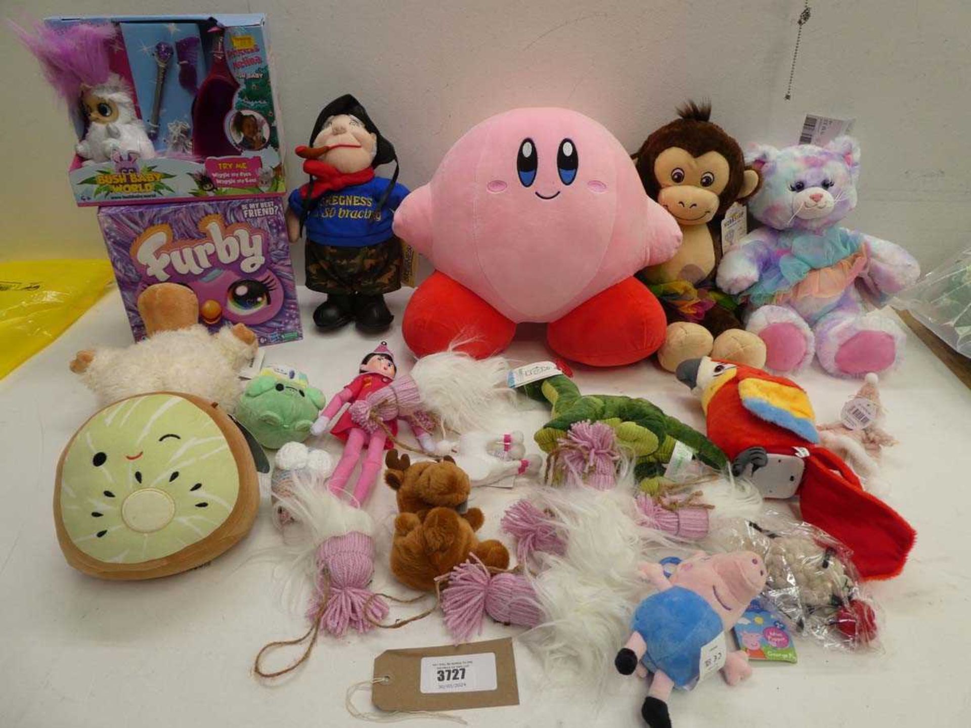 +VAT Bush Baby World Princess Melina, Furby and selection of soft toys including Build a Bear,