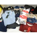 +VAT 18 items of mixed men's clothing to include jumpers, fleeces, jeans, chinos, socks and polo
