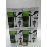 +VAT 4 x Daniel James Solar powered garden lamp posts
