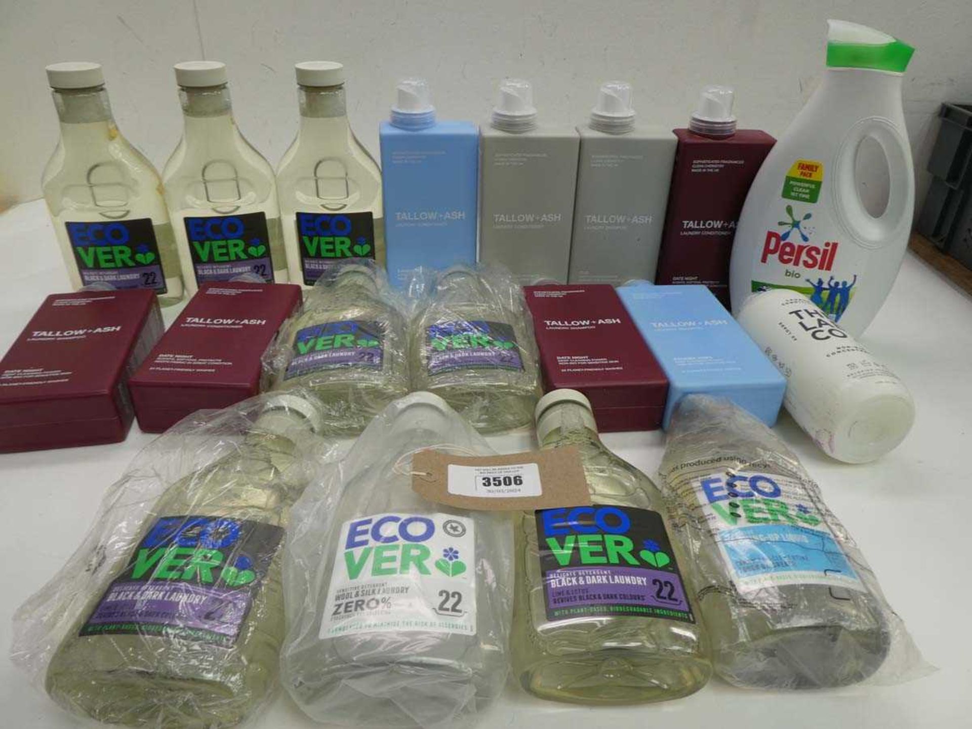 +VAT Quantity of laundry detergent & conditioners including Ecover, Tallow & Ash, Persil etc