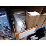 Box containing approx. 100 large card envelopes, plus A4 paper, self-seal polypropylene bags, and