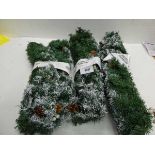 +VAT 3 x 9ft lengths of decorated Christmas garland