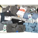 +VAT Approx. 15 items of mixed men's clothing to include trousers, jumpers, polo-shirts, fleeces