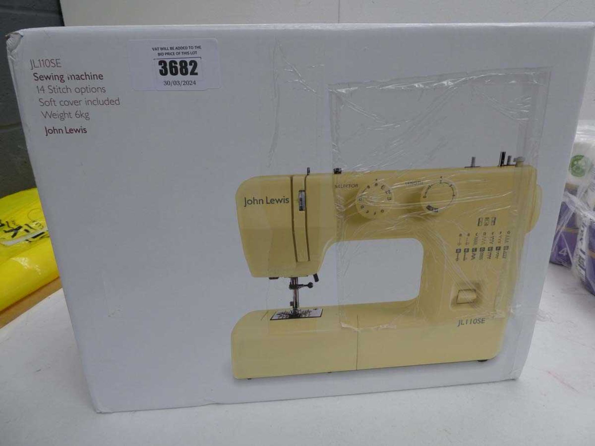 +VAT John Lewis JL110SE sewing machine