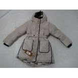 Ted Baker girls cream puffer belted coat age 12 (hanging)
