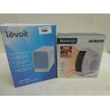 +VAT Levoit Personal HEPA air purifier and Rainberg fan heater