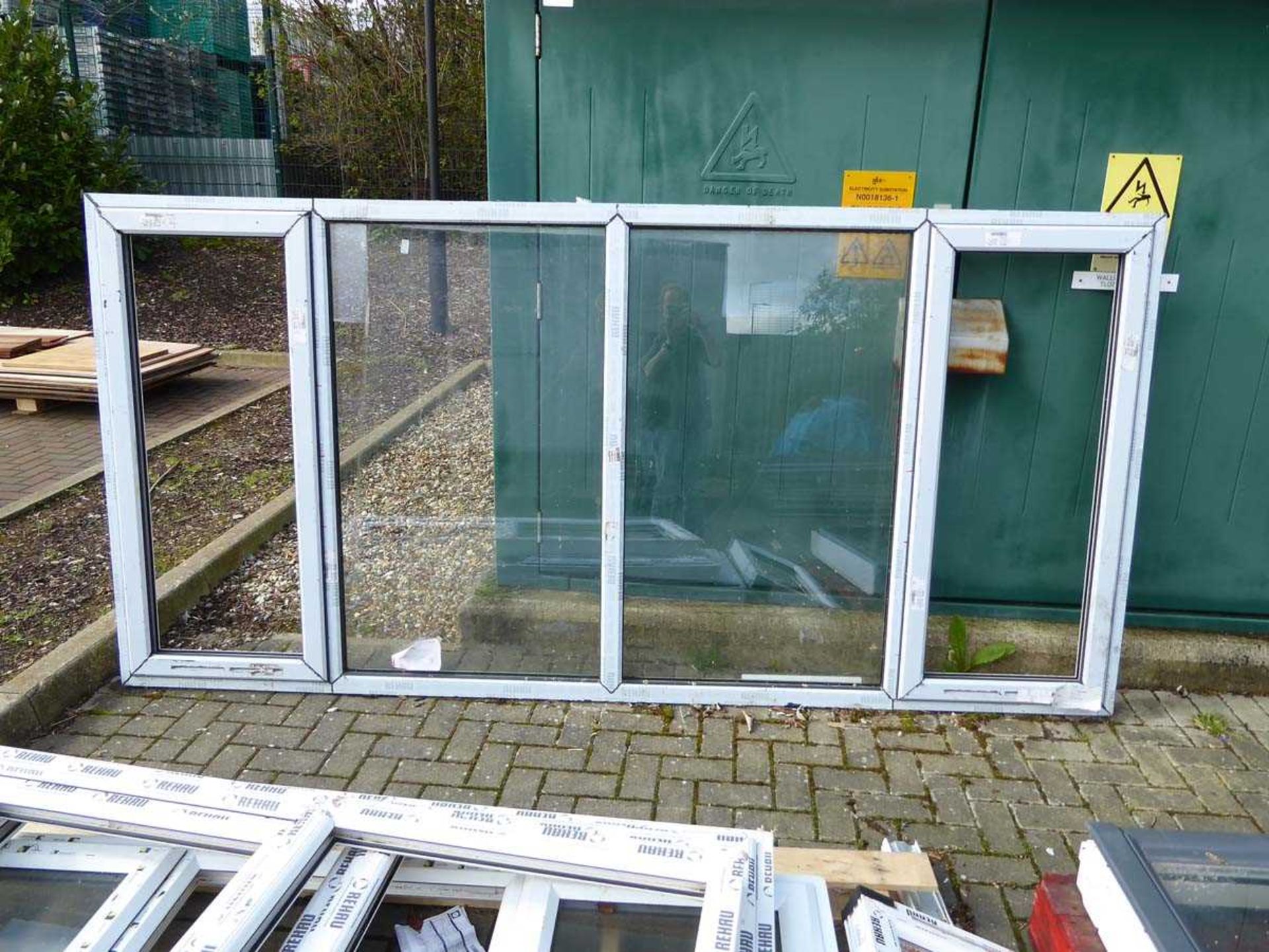 Four pallets containing various windows, glazed and unglazed, including roof window - Image 5 of 7