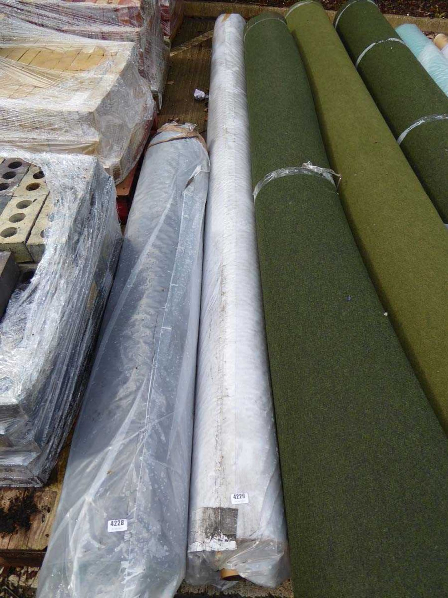 Large roll of beige carpet
