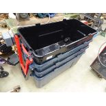 +VAT Four plastic crates (no lids)