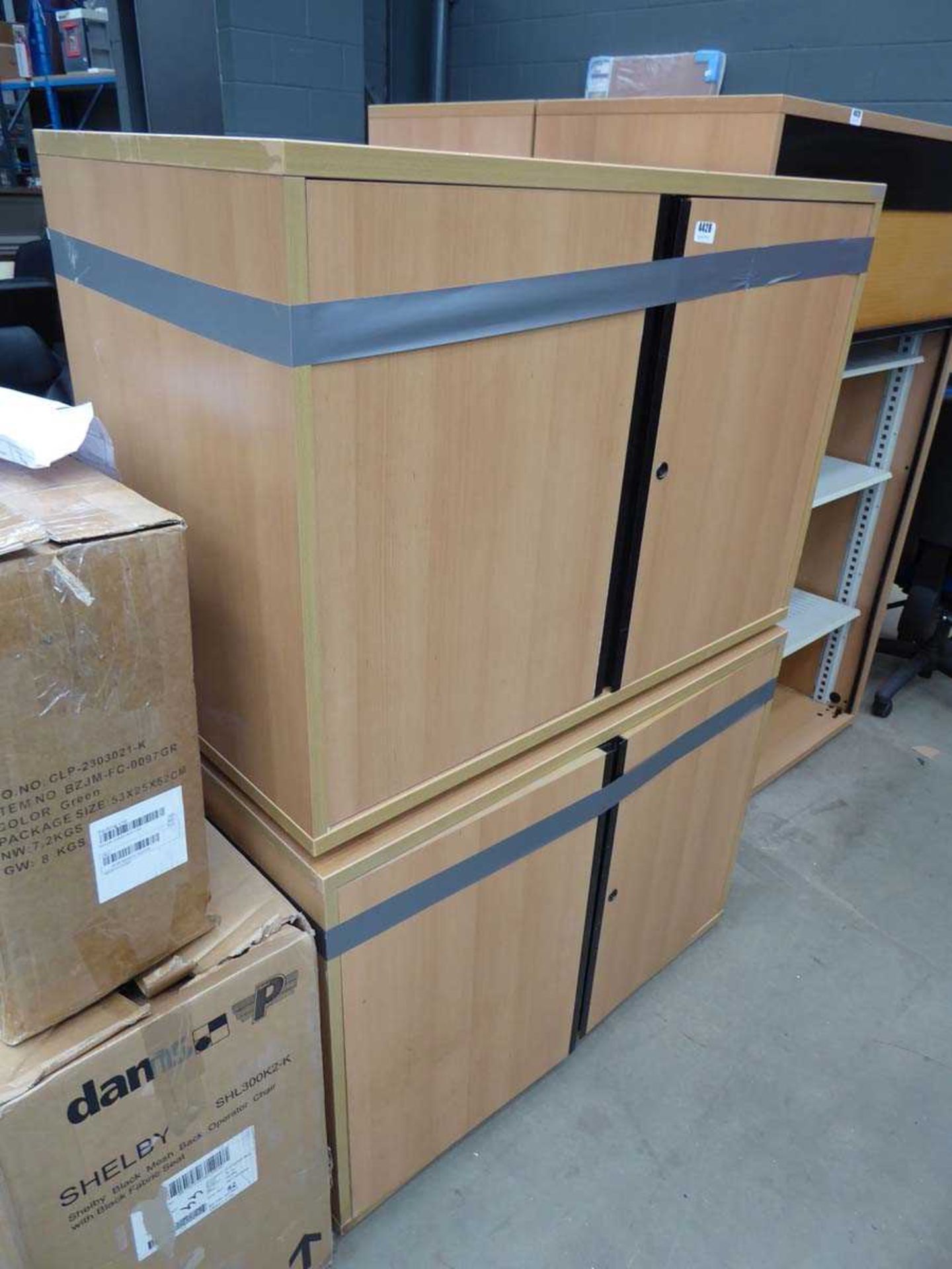 2 beech effect 2 door low units