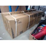 Two boxes containing trampoline parts