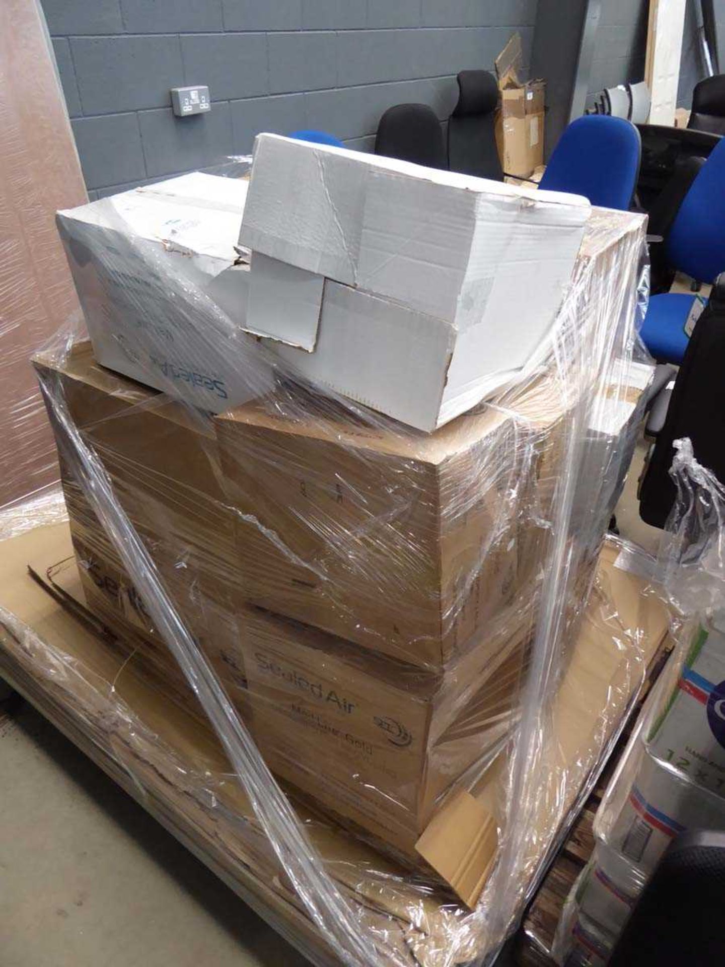 Pallet of sealed air mail lite bags