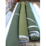Large roll of light green industrial style carpet