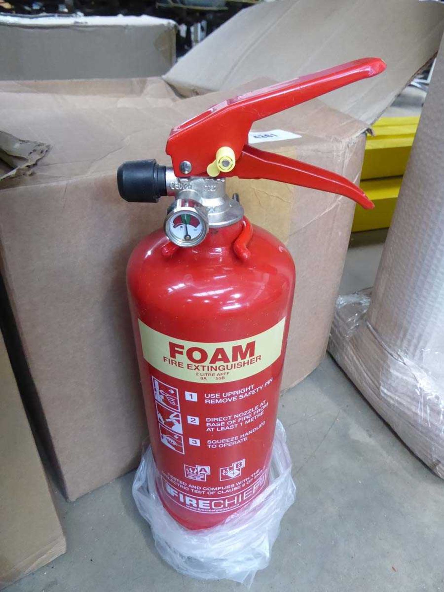 +VAT Box containing small fire extinguishers - Image 2 of 2