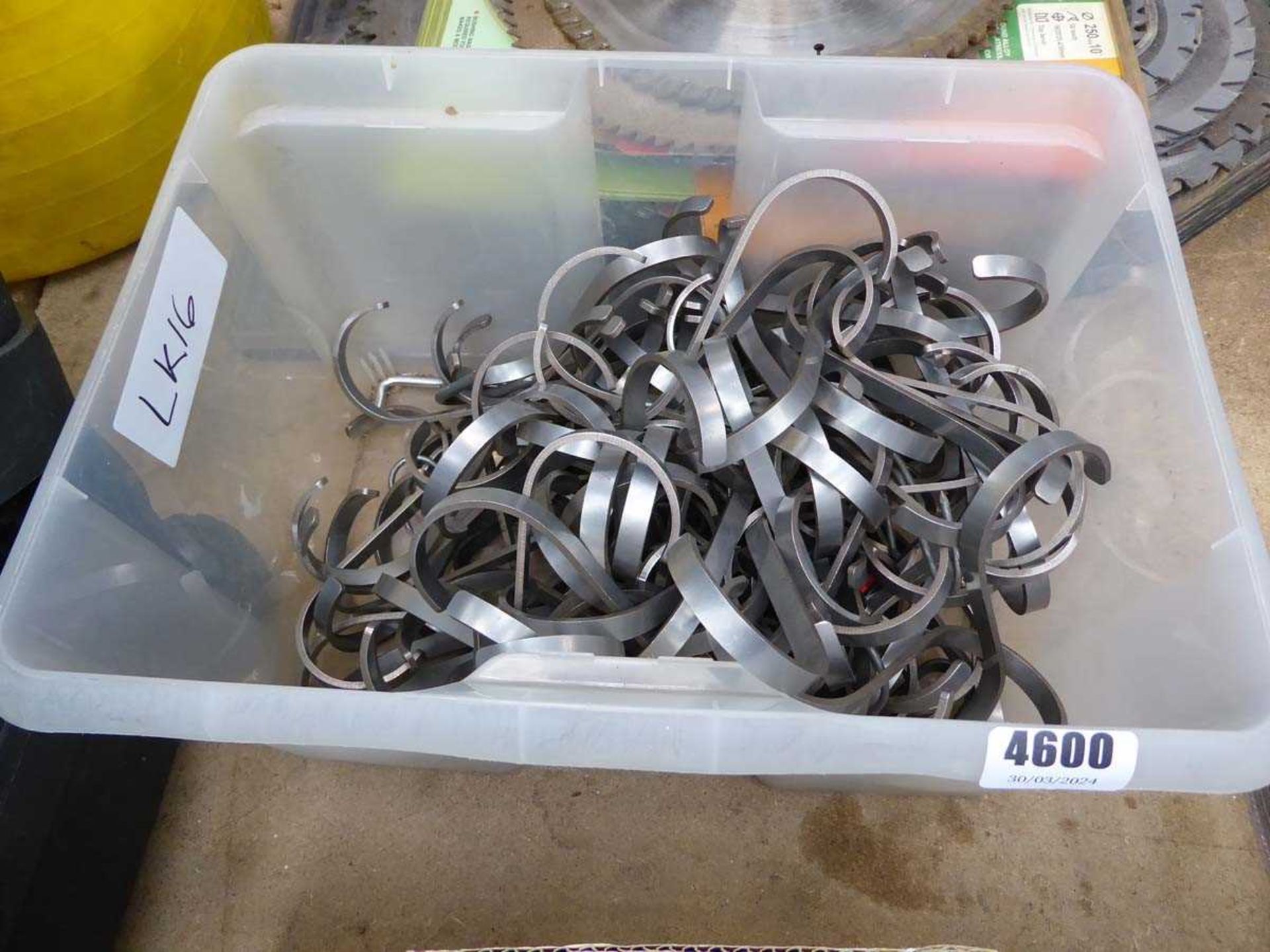 Box of metal S-hooks