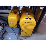 5 x Powerdri yellow dehumidifiers with brackets