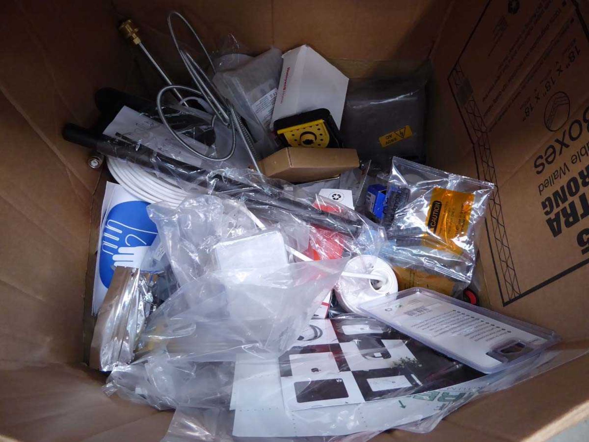 +VAT Box containing, electrical & plumbing accessories, locks, hinges, brackets, fixings and