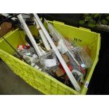 +VAT Large pallet box containing various items to include drywall screws, bolts, silicone, pipes,