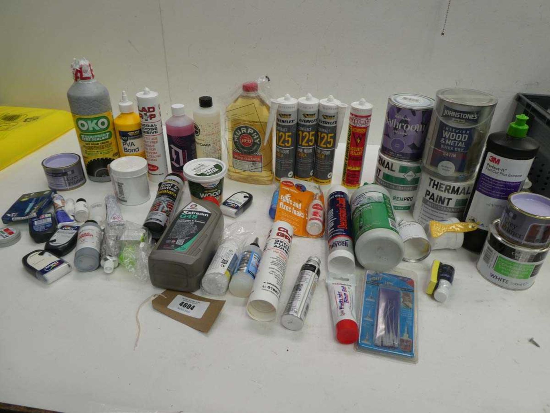 +VAT Antifreeze & coolant, Wood cleaner, Caulk, paints, Tyre sealant, PVA bond, wood filler,