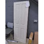 2 white 4 panel internal doors