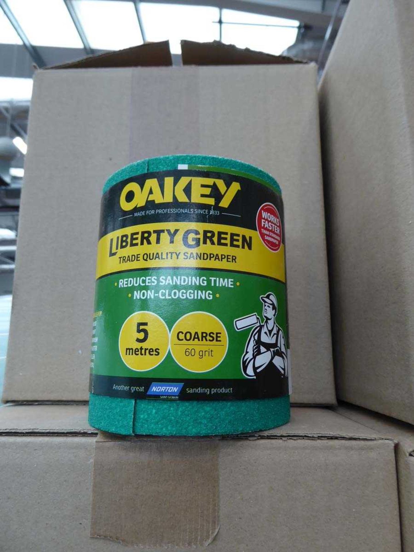 +VAT 3 boxes of Okaey Liberty green 115 5m 60grit sanding rolls - Image 2 of 2