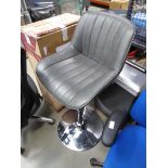 +VAT Grey chrome base bar stool