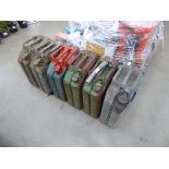 Quantity of metal jerry cans