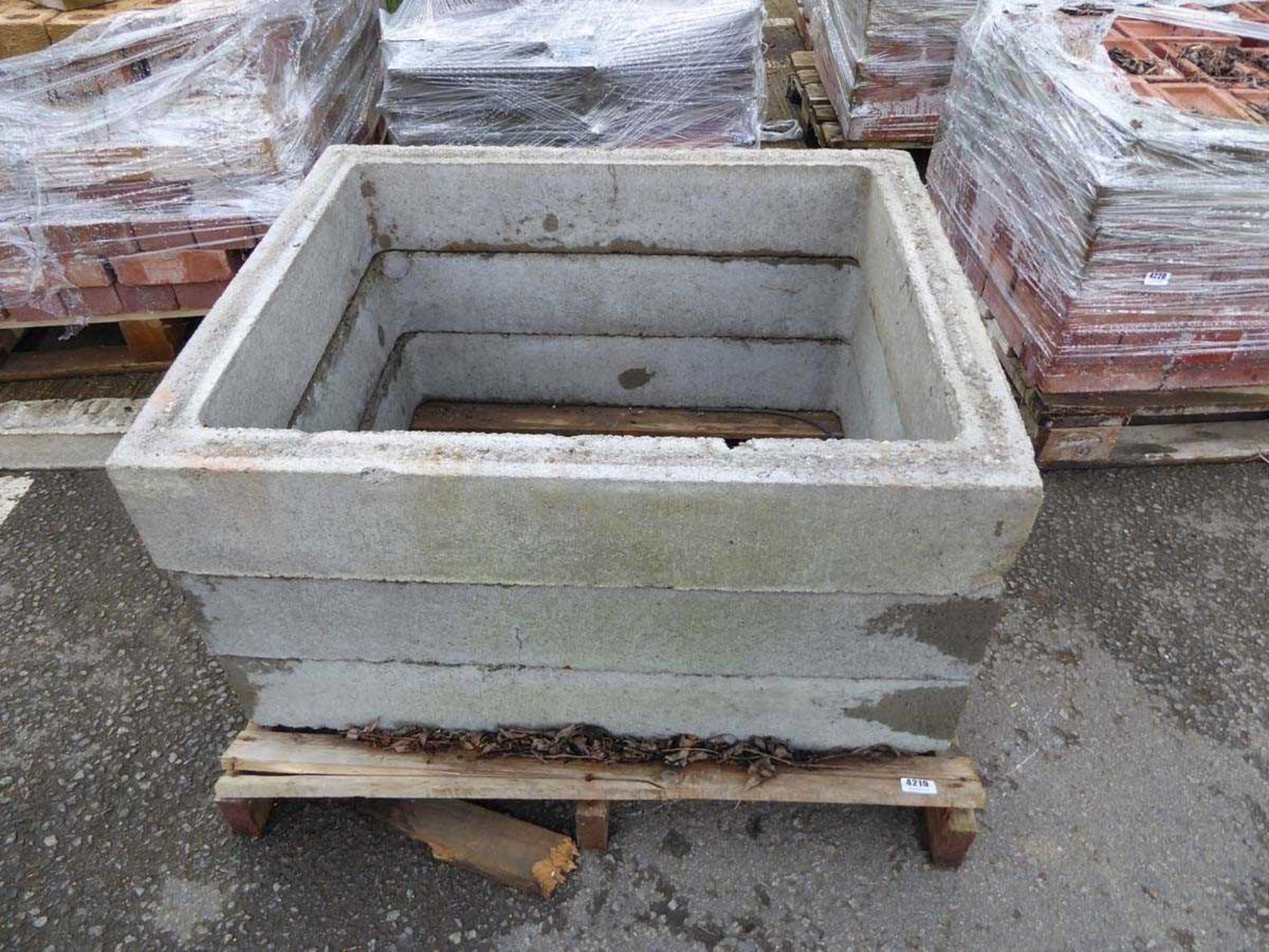 3 x large concrete square drain parts
