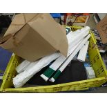 +VAT Small pallet of consumable items to include plastic barrier, switch boxes, metal gills, etc