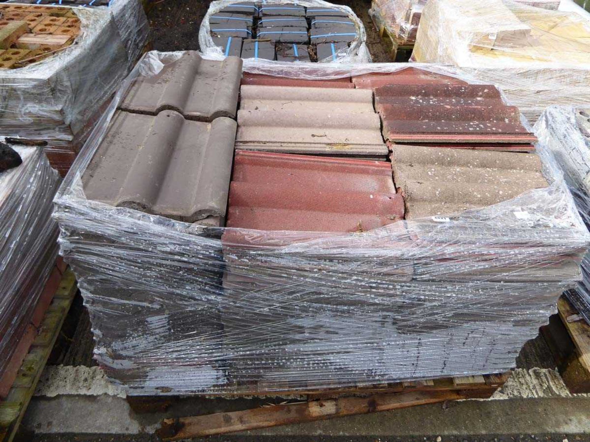 Pallet of roof tiles