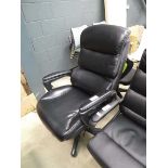 +VAT Black high back swivel armchair