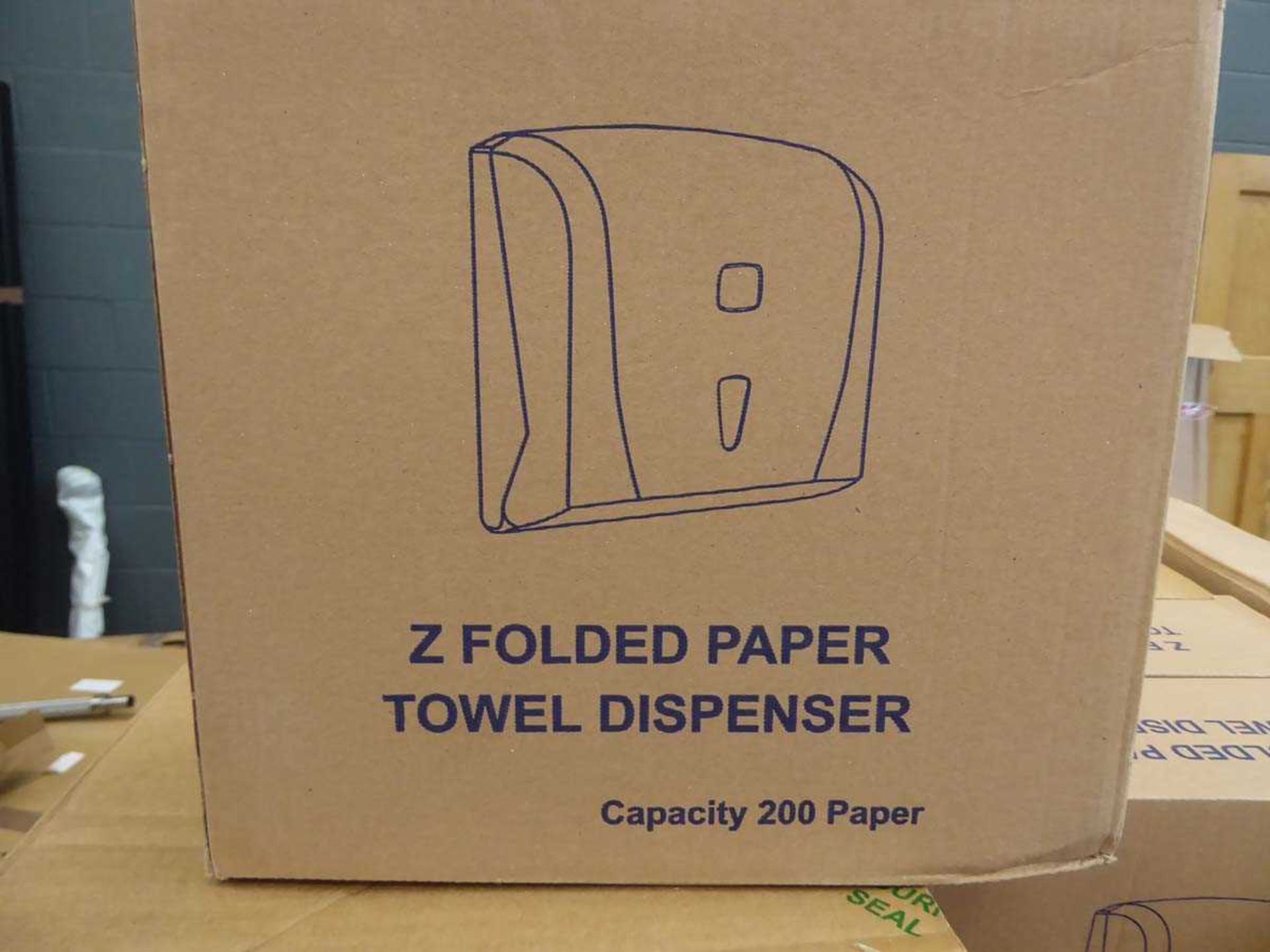 Approx. twelve boxes of 14 folded paper towel dispensers - Image 2 of 3