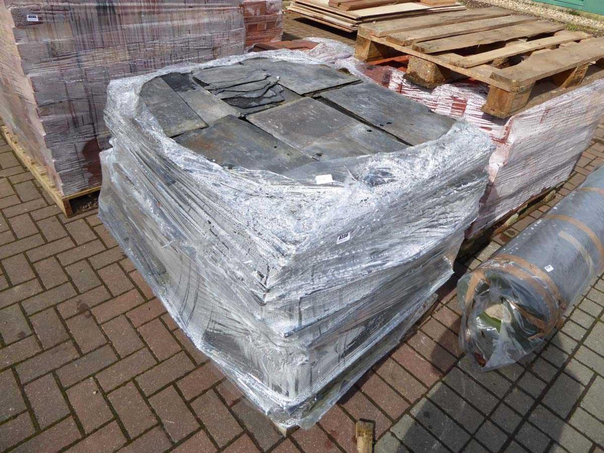 Pallet of roofing slates