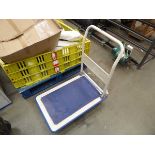 Four wheeled fold up trolley