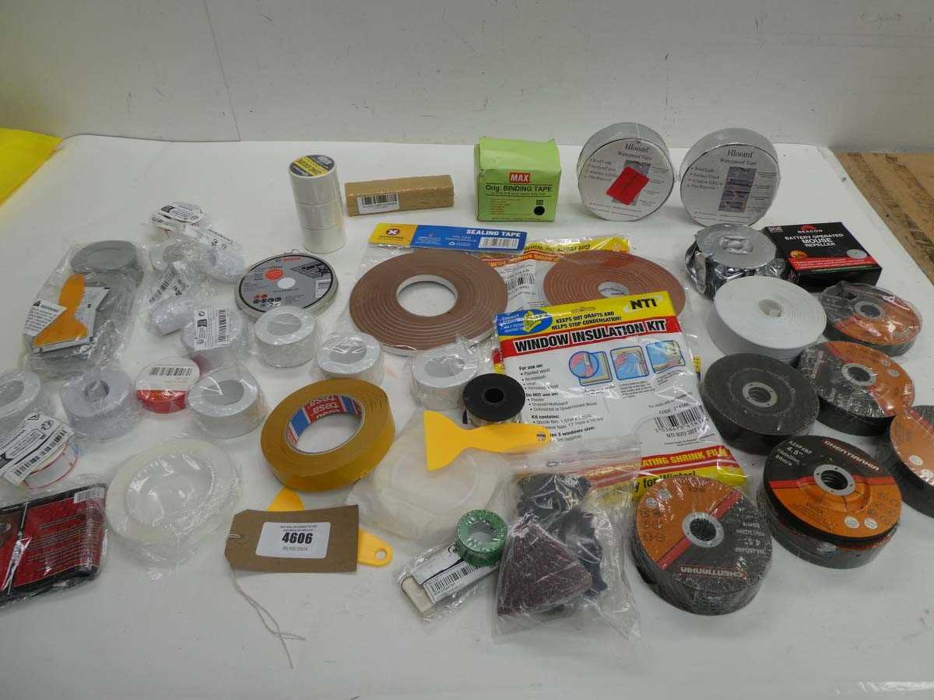 +VAT Binding tape, waterproof tape, adhesive tapes, grinding discs, welding wire, window