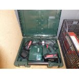 +VAT Metabo battery drill with 2 batteries and charger