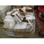 Pallet of used and unused ink cartridges