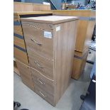 Dark oak 4 drawer office filing cabinet