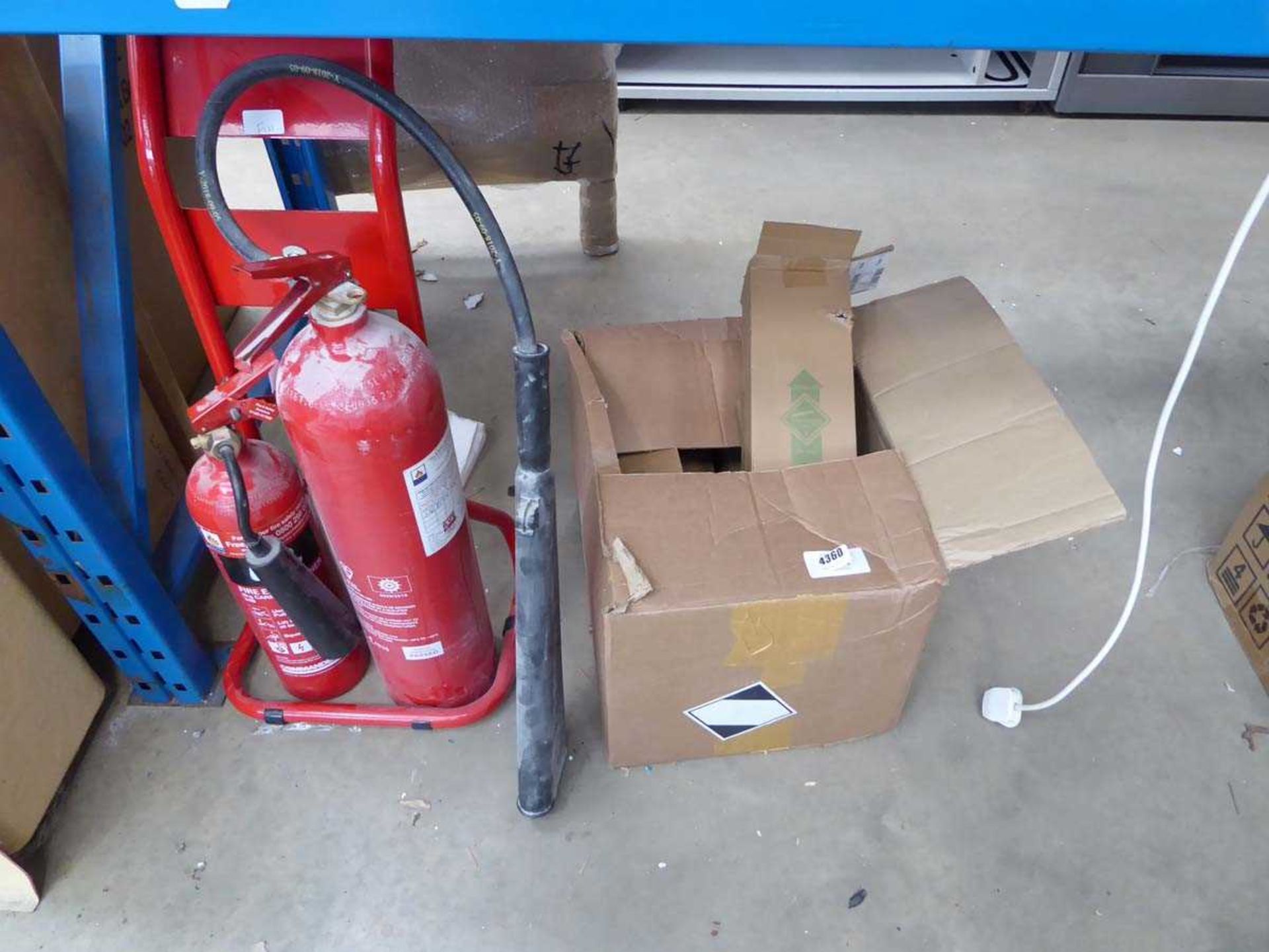 +VAT Box containing small fire extinguishers