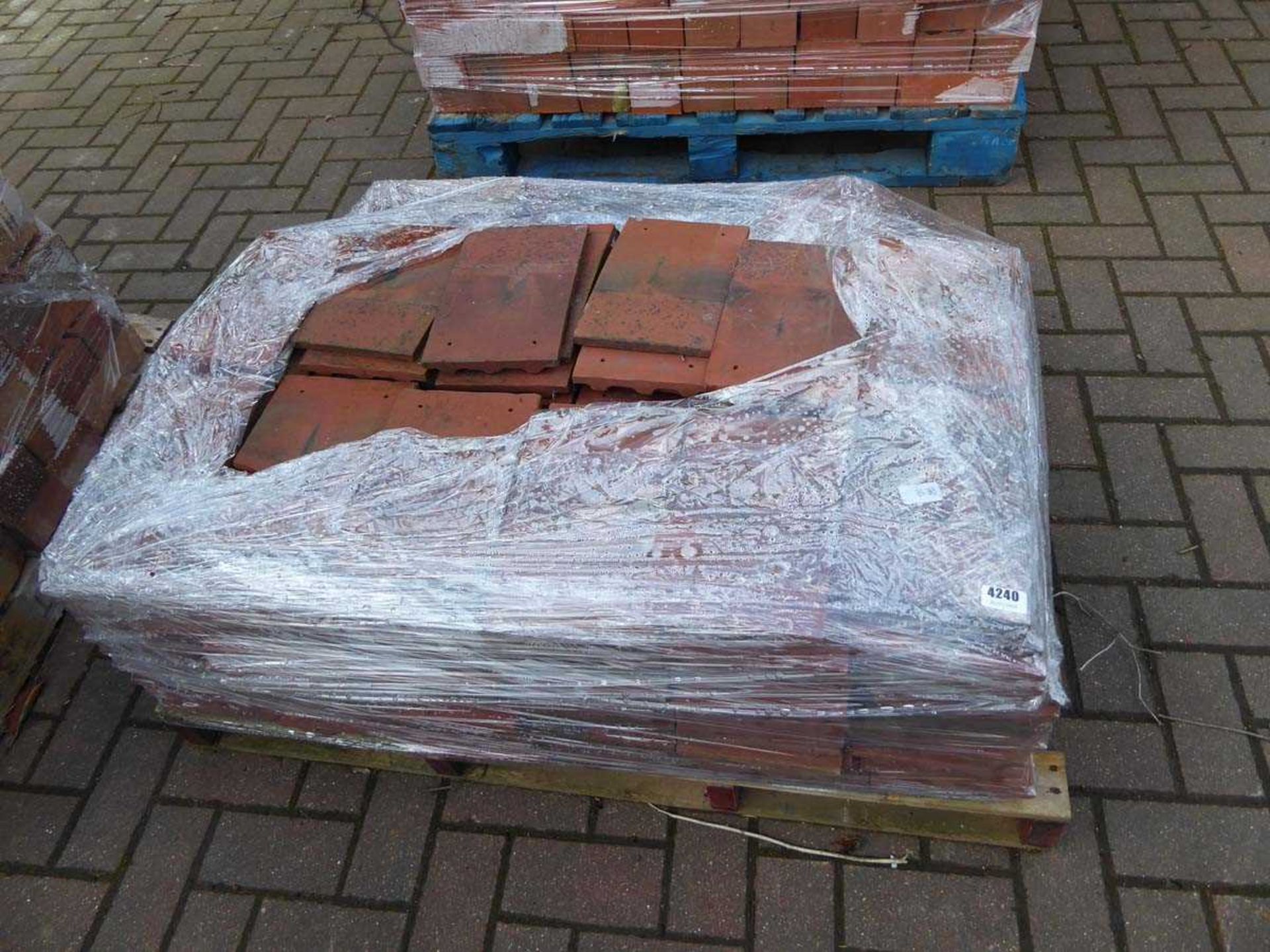 Pallet of roofing tiles