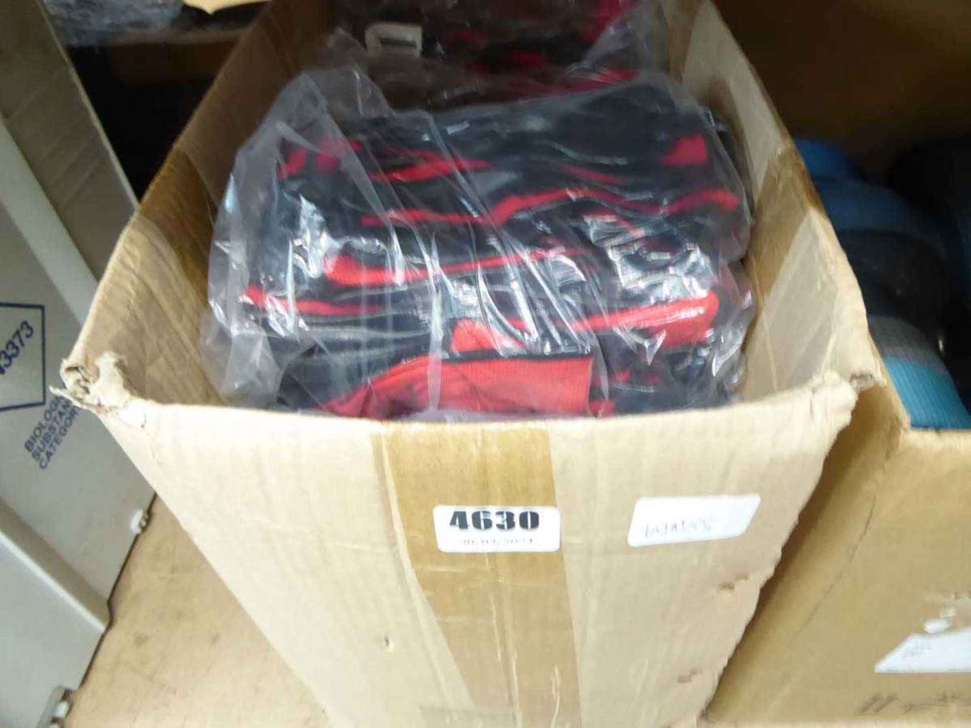 Box of red gloves