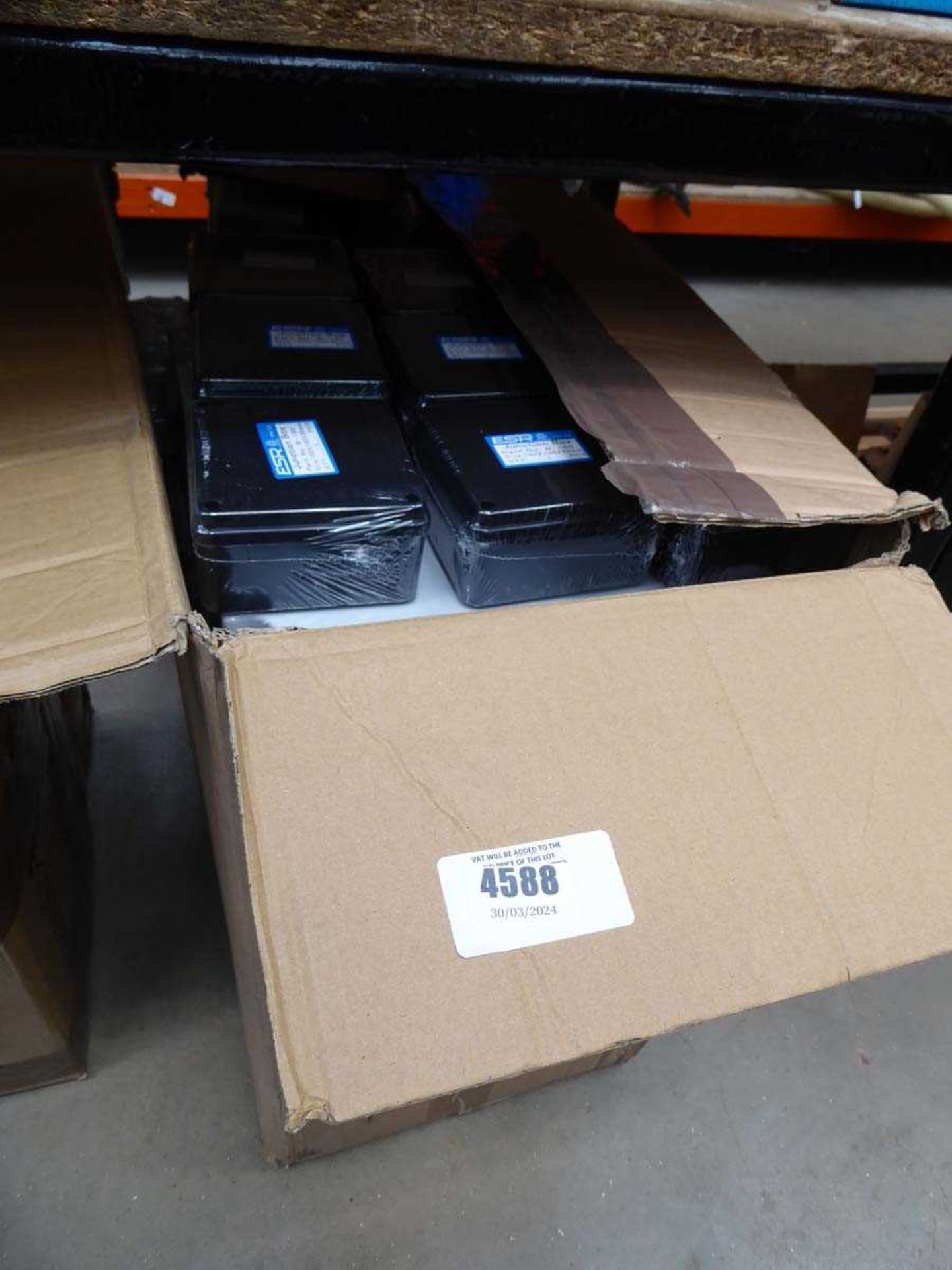 +VAT Box of junction boxes, small and large