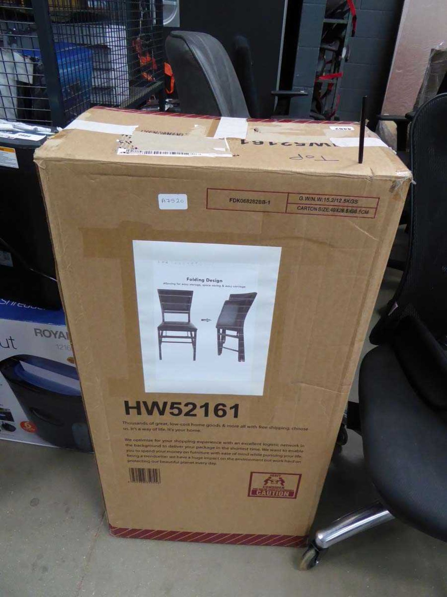 Boxed folding chair
